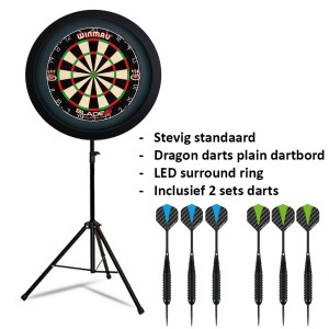 Dragon darts - Portable LED Blade 5 pakket + dartpijlen - zwart