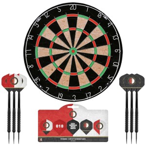 Feyenoord Dartbord - Dartbord met 6 dartpijlen - Multipack 5 Sets Dart Flights