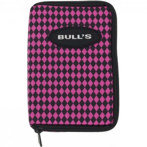 Bull's Etui Ruit Zwart-Roze Wallet darts