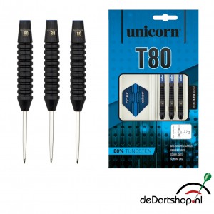 T80 Black Type 1 80% Tungsten Unicorn dartpijlen