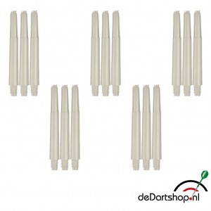 Natural White - Intermediate - 5 sets - Deflecta nylon - darts shafts