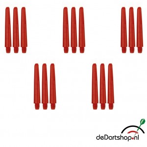 Rood - Short - 5 sets - Deflecta nylon - darts shafts