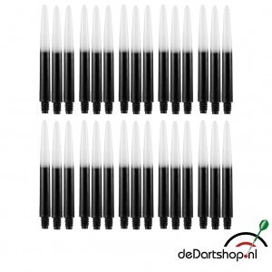 Two Tone - Zwart-Wit - Medium - 10 sets - Deflecta nylon - darts shafts