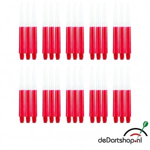 Two Tone - Rood-Wit - Medium - 10 sets - Deflecta nylon - darts shafts