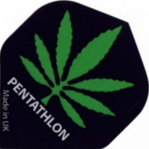 Pentathlon Cannabis Black - darts flights