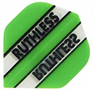 Flight Ruthless Clear and Green - darts flights