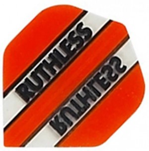 Flight Ruthless Clear and Orange - darts flights