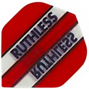 Flight Ruthless Clear and Red - darts flights