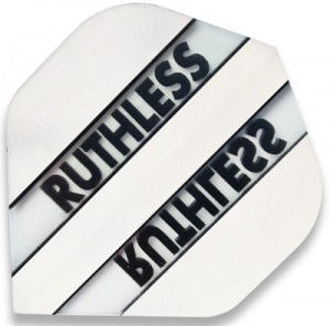 Flight Ruthless Clear and White - darts flights