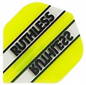 Flight Ruthless Clear and Yellow - darts flights