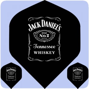 Jack Daniels bottle logo darts flights