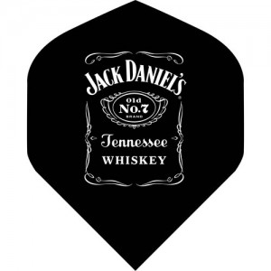 Jack Daniels bottle logo darts flights