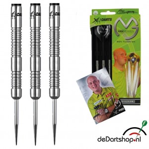 Michael van Gerwen - 21-23-25 gram - 90% Tungsten dartpijlen MET GESIGNEERDE FOTO - dartpijlen