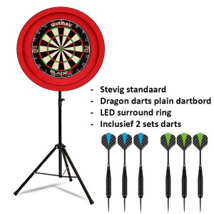 Dragon darts - Portable LED Balde 5 pakket + dartpijlen - rood