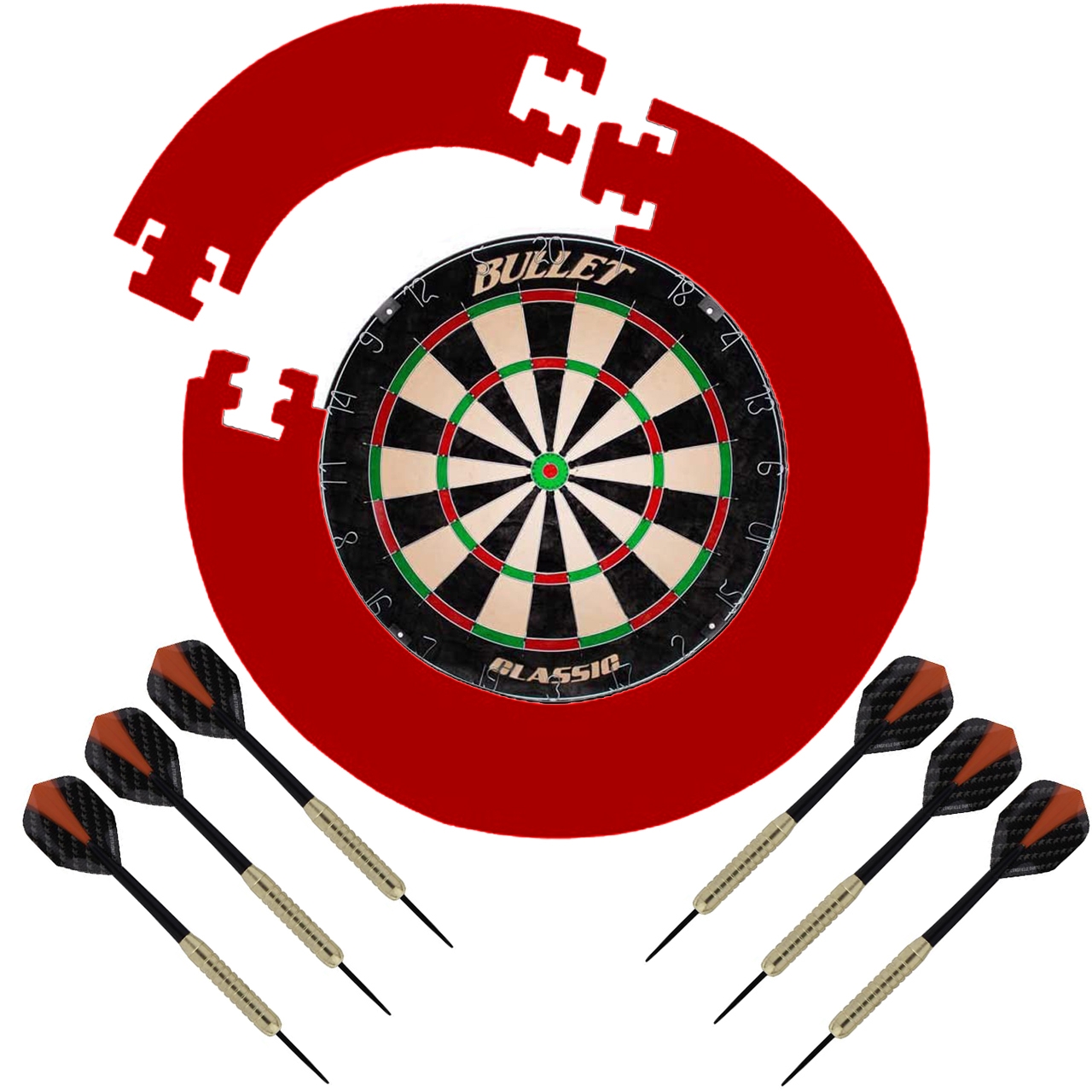 Longfield darts dartpijlen - 3x - messing - 23 gram - incl. etui