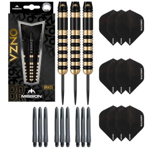 Mission Onza 23 gram Brass dartpijlen inclusief extra shafts en flights