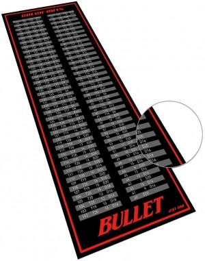 Dragon Darts Bullet Checkout - dartmat - rood - finish mat - 237 x 8