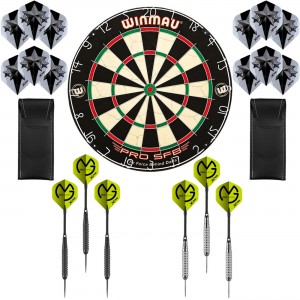 Dragon Darts Michael van Gerwen Precision set – dartbord - 2 sets dartpijlen – dart shafts – dart flights – Winmau PRO SFB