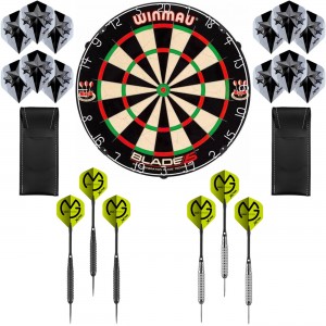 Dragon Darts Michael van Gerwen Precision set – dartbord – 2 sets - dartpijlen – dart shafts – dart flights – Winmau Blade 5 dartbord