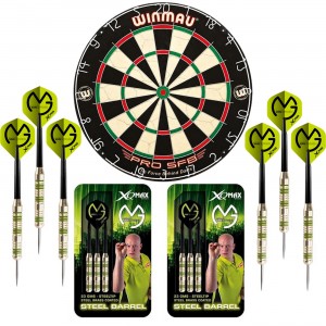 Dragon Darts Michael van Gerwen Octane set – dartbord – 2 sets - dartpijlen – dart shafts – dart flights – Winmau PRO SFB