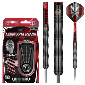 Mervyn King - Black Onyx - 90% Tungsten - 22 en 24 gram - Winmau dartpijlen