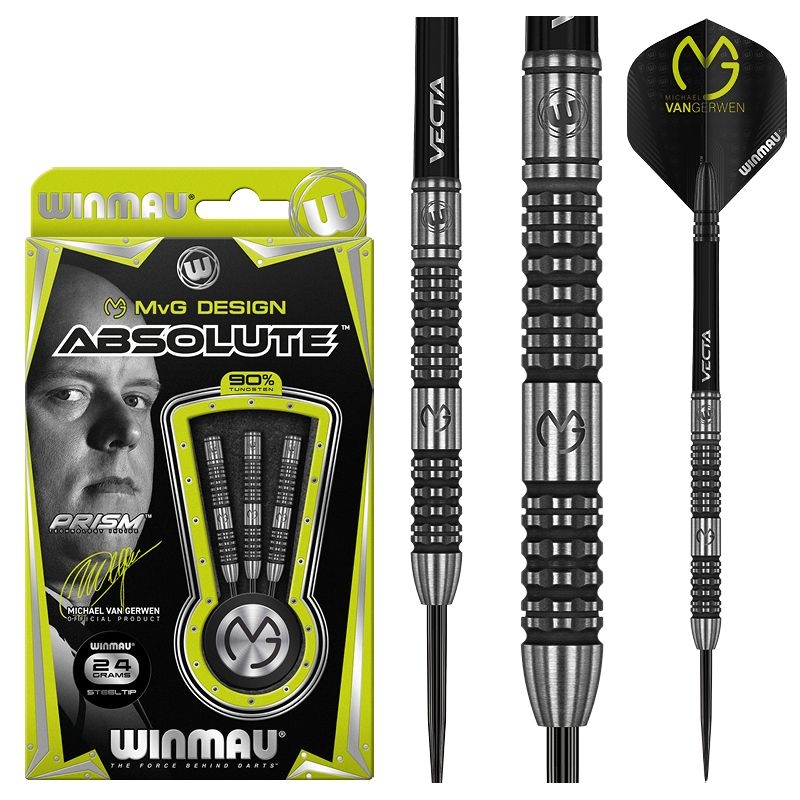 Verlichting Federaal behandeling Michael van Gerwen - Absolute - 22-23-24 gram - 90% - winmau - dartpijlen -  deDartshop.nl