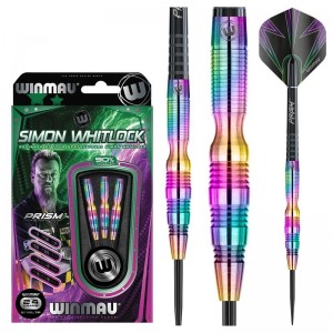 Simon Whitlock - 90% Rainbow Coated Tungsten '18 - 22 en 24 gram - Winmau dartpijlen