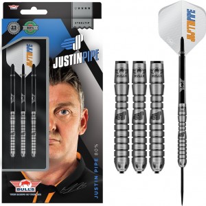 Bulls Justin Pipe - 80% tungsten - 22-24-26 gram - dartpijlen