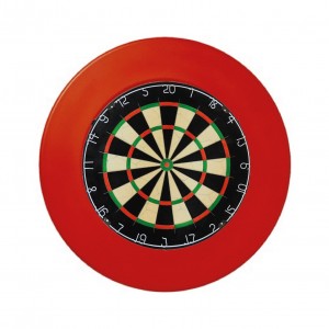 Plain deDartshop dartbord (extra dunne bedrading) plus surround ring rood