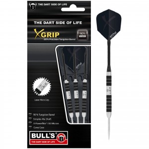 X-grip X2 - 90% Tungsten - 20-22-24 gram - Bull's dartpijlen