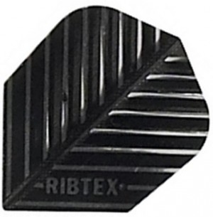 Flight Ribtex Black/Silver - darts flights