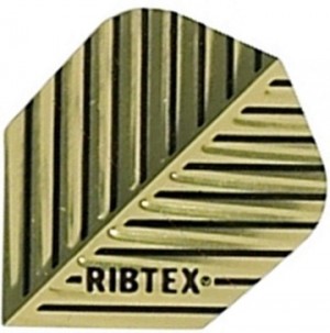 Flight Ribtex Gold/Black - darts flights