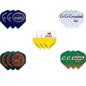 flight - bierpakket darts flights - 5 sets - assortiment bier