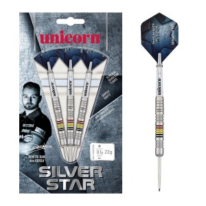 Unicorn Silverstar Dimitri van den Bergh - 80% tungsten - 22-24-26 gram - dartpijlen