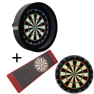  Dragon - Complete PRO - zwart-antra - XQMax Plain - dartmat antraciet - dartbord verlichting - darts - dartbord