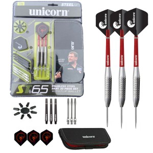 Dragon Darts x Unicorn James Wade dartset - dartpijlen – dart shafts – dart flights – dartpijlen 23 gram – stainless steel – dart case