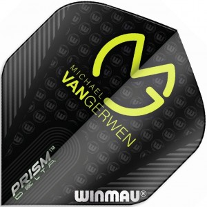 Winmau MvG Prism Delta Zwart - dart flights