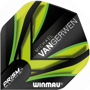 Winmau Michael van Gerwen Prism Alpha V2 Zwart-Groen - dart flights