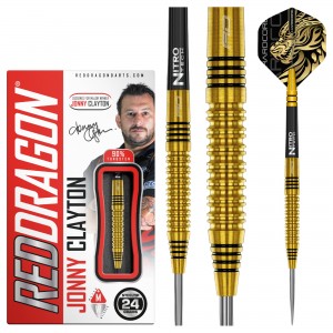 Red Dragon Jonny Clayton - Blakc Racer 90% - 22-24 gram - dartpijlen