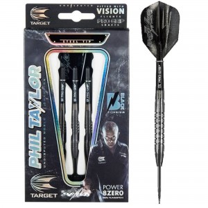 Phil Taylor 8Zero 3 Black 80% Target - dartpijlen