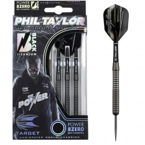 Phil Taylor 8ZERO Black 80% Target - dartpijlen