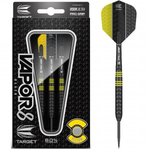 Target - Vapor8 Black 80 - Geel - 22-24 gram - dartpijlen