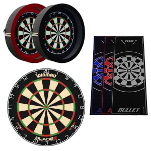 Dragon Darts - Winmau Blade 6 + dartbord verlichting + Bullet dartmat