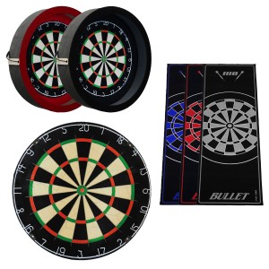 Dragon Darts - Plain dartbord + dartbord verlichting + Bullet dartmat