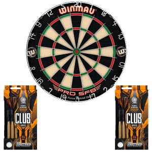 Winmau Pro SFB + 2 sets Club Brass