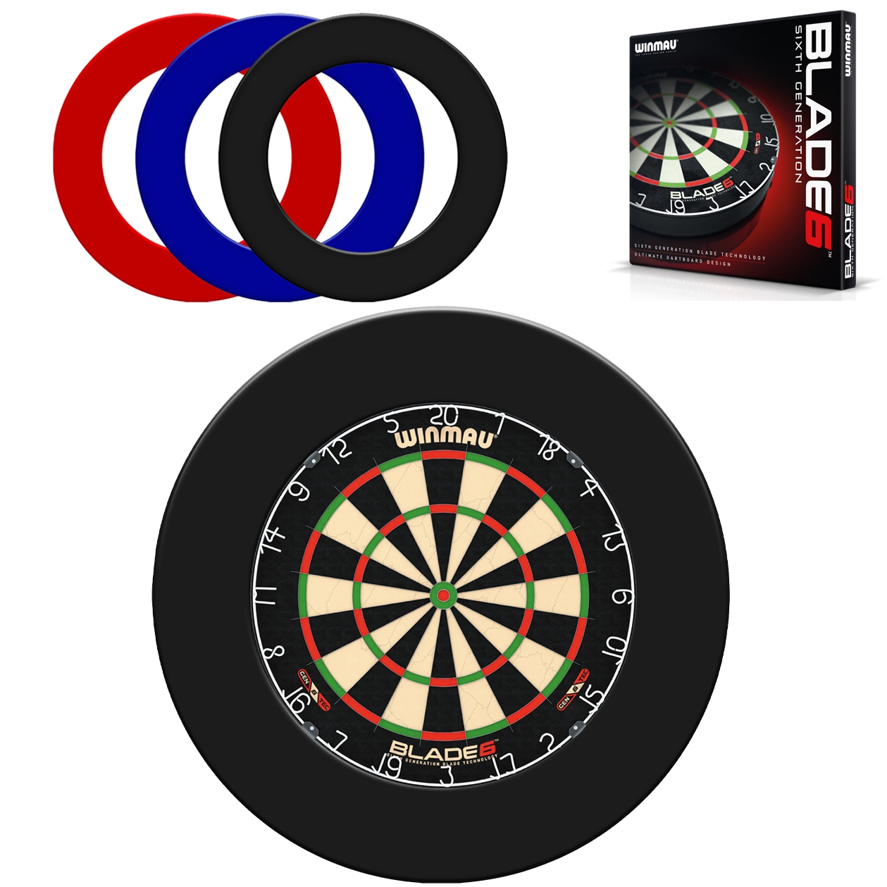 Winmau Blade 6 + surround ring deDartshop.nl