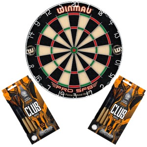 Winmau Pro SFB + 2 sets Club Brass