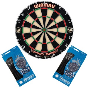 Winmau Pro SFB + 2 sets Black Arrow dartpijlen