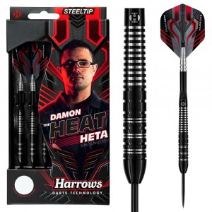 Harrows Damon Heta - Black - 90% - 21-23-25 gram - dartpijlen
