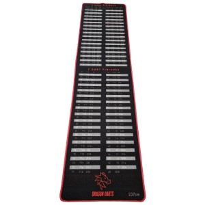 Dragon Darts Checkout Red - dartmat - 237 x 60 cm
